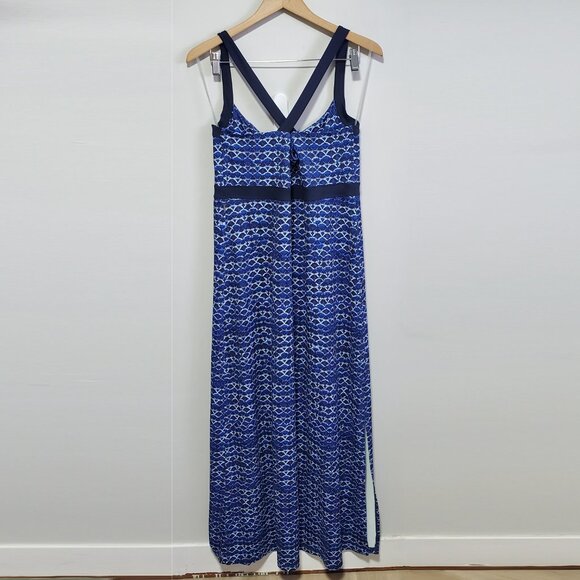 EDDIE BAUER Aster Jersey Maxi Dress UPF50+ Side Split Pullover Womens Large Tall - Picture 7 of 13